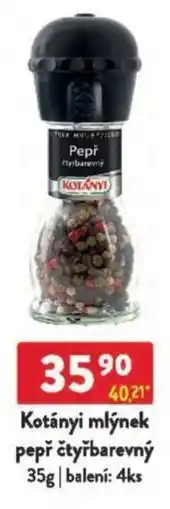 Qanto Kotányi mlýnek pepř čtyřbarevný nabídka