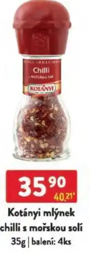 Qanto Kotányi mlýnek chilli s mořskou solí nabídka