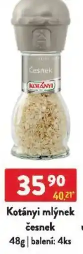 Qanto Kotányi mlýnek česnek nabídka