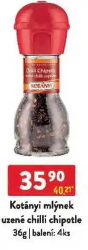 Qanto Kotányi mlýnek uzené chilli chipotle nabídka