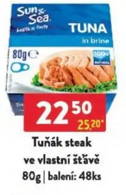 Qanto Tuňák steak ve vlastní štǎvě nabídka