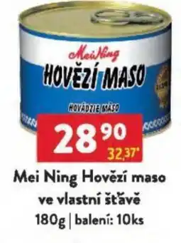 Qanto Mei Ning Hovězí maso ve vlastní štǎvě nabídka