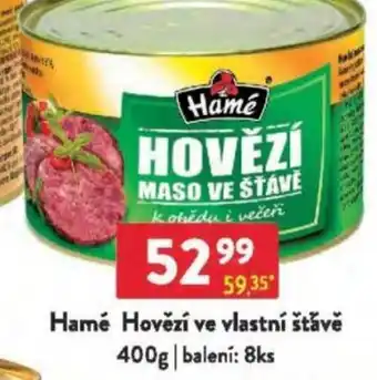 Qanto Hamé Hovězí ve vlastní štǎvě nabídka
