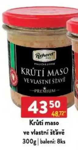 Qanto Krůtí maso ve vlastní štǎvě nabídka