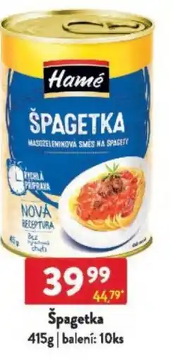 Qanto Hamé Špagetka nabídka