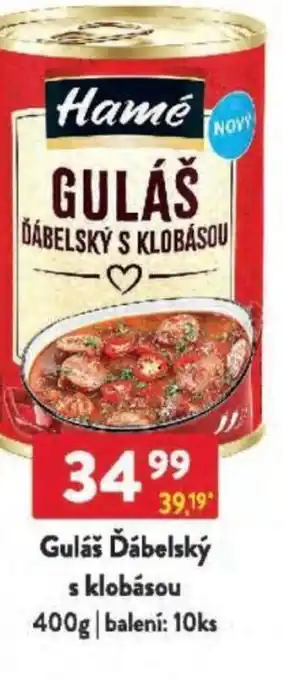 Qanto Hamé Guláš Ďábelský s klobásou nabídka