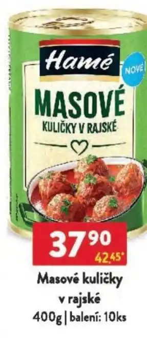 Qanto Hamé Masové kuličky v rajské nabídka