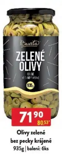 Qanto Bassta Olivy zelené bez pecky krájené nabídka