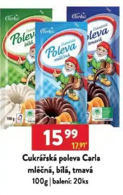 Qanto Cukrářská poleva Carla mléčná, bílá, tmavá nabídka