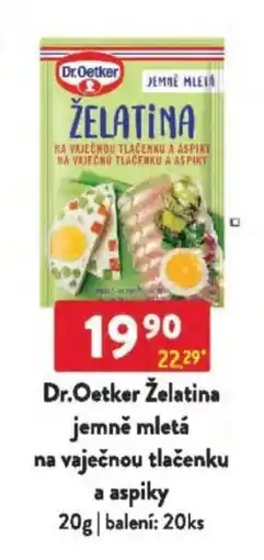 Qanto Dr.Oetker Želatina jemně mletá na vaječnou tlačenku a aspiky nabídka