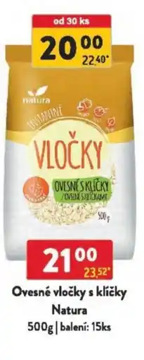 Qanto Ovesné vločky s klíčky Natura nabídka