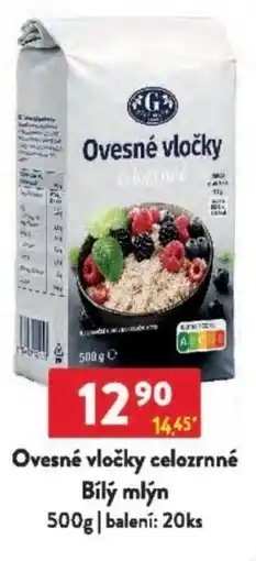 Qanto Ovesné vločky celozrnné Bílý mlýn nabídka