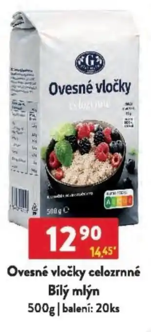 Qanto Ovesné vločky celozrnné Bílý mlýn nabídka