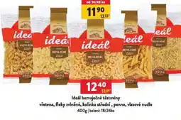 Qanto Ideál bezvaječné těstoviny vřetena, fleky zvlněné, kolínka střední, penne, vlasové nudle nabídka