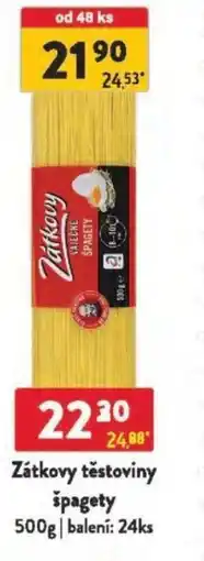 Qanto Zátkovy těstoviny špagety nabídka