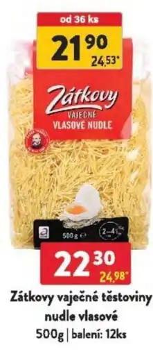 Qanto Zátkovy vaječné těstoviny nudle vlasové nabídka