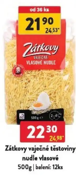 Qanto Zátkovy vaječné těstoviny nudle vlasové nabídka