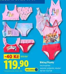 Lidl Bikiny/Plavky nabídka