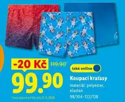 Lidl KOUPACÍ KRAŤASY nabídka