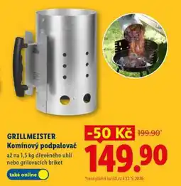 Lidl GRILLMEISTER KOMÍNOVÝ PODPALOVAČ nabídka