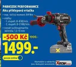 Lidl PARKSIDE PERFORMANCE Aku příklepová vrtačka nabídka