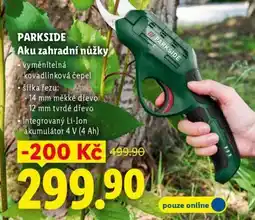 Lidl PARKSIDE Aku zahradní nůžky nabídka