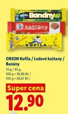 Lidl Orion Kofila / Ledové kaštany / Banány nabídka