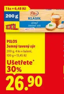 Lidl Pilos JEMNÝ TAVENÝ SÝR nabídka