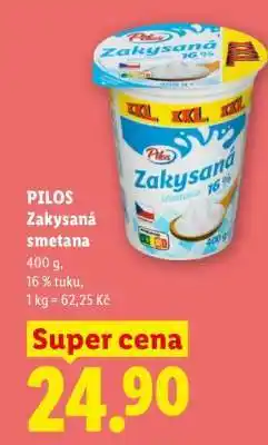 Lidl Pilos ZAKYSANÁ SMETANA nabídka