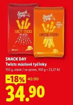 Lidl SNACK DAY Twists máslové tyčinky nabídka