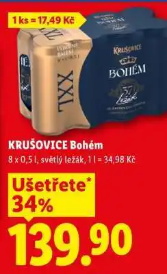 Lidl Krušovice Bohém nabídka