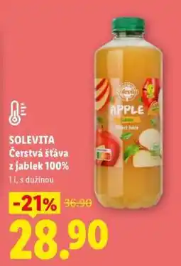 Lidl Solevita ČERSTVÁ ŠŤÁVA Z JABLEK 100 % nabídka