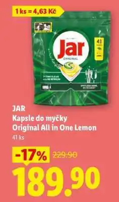 Lidl JAR Kapsle do myčky Original All in One Lemon nabídka