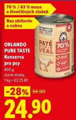Lidl ORLANDO PURE TASTE Konzerva pro psy nabídka
