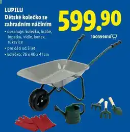 Lidl LUPILU Dětské kolečko se zahradním náčiním nabídka