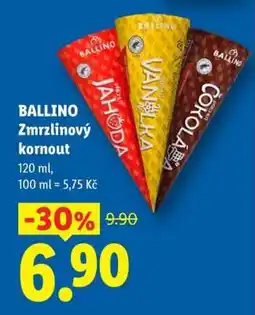 Lidl Ballino Zmrzlinový kornout nabídka