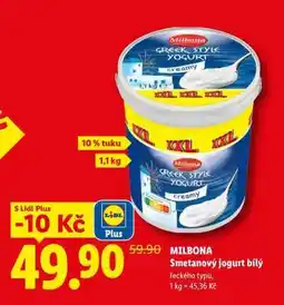 Lidl MILBONA Smetanový jogurt bílý nabídka
