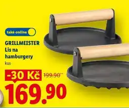 Lidl GRILLMEISTER Lis na hamburgery nabídka
