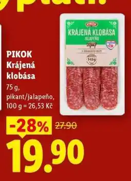 Lidl PIKOK Krájená klobása nabídka