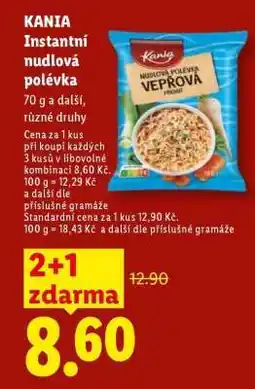 Lidl KANIA Instantní nudlová polévka nabídka