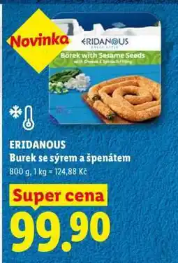 Lidl ERIDANOUS Burek se sýrem a špenátem nabídka