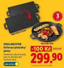 Lidl GRILLMEISTER Grilovací plotýnka/pánev nabídka