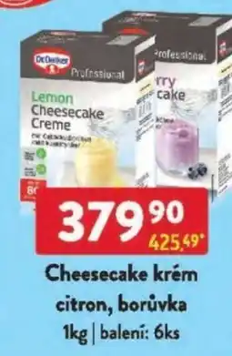Qanto Dr.Oetker Cheesecake krém citron, borůvka nabídka