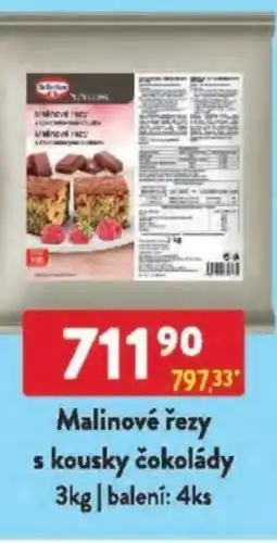 Qanto Dr.Oetker Malinové řezy s kousky čokolády nabídka