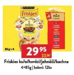 Qanto Friskies kuře/hovězí/jehněčí/kachna nabídka