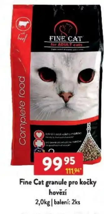 Qanto Fine Cat granule pro kočky hovězí nabídka