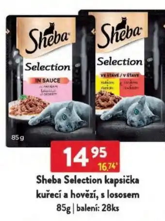 Qanto Sheba Selection kapsička kuřecí a hovězí, s lososem nabídka