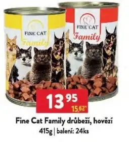 Qanto Fine Cat Family drůbeží, hovězí nabídka