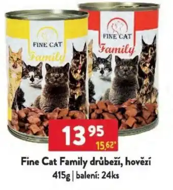 Qanto Fine Cat Family drůbeží, hovězí nabídka