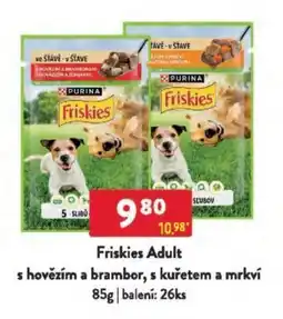 Qanto Friskies Adult s hovězím a brambor, s kuřetem a mrkví nabídka